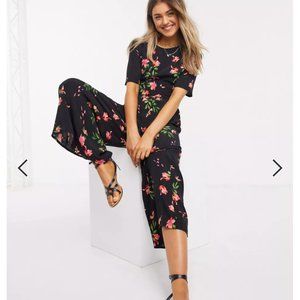 ASOS DESIGN tea jumpsuit with button back detail